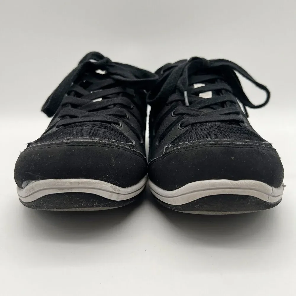 East Street Sport Ellen Black Leather Lace Up Sneakers Walking Shoe Women’s 10